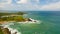 Coastline and ocean on the island of Sri Lanka.