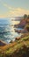 Coastline Painting In The Style Of Dalhart Windberg