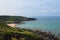 Coastline with rocky, blue water