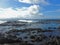 Coastline and rugged lava rocks called Dragonâ€™s Teeth and crashing waves at Makaluapuna Point near Kapalua, Maui, HI, USA