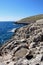 Coastline with salt pools at Blue Grotto, Malta.