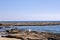 Coastline with sedimentary rocks and tide pools at the northern Cyprus