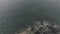 Coastline in Thailand., ocean waves breaking on the rocks, 4K Drone flight