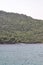 Coastline of Thassos island from cruise around in Greece