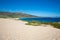 Coastline of Valdevaqueros Beach and Tarifa from the top of dune