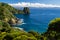 Coastline view from Coromandel Coastal Walkway with blue sky above at Coromandel Peninsula, Northland, New Zealand