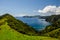 Coastline view from Coromandel Coastal Walkway with blue sky above at Coromandel Peninsula, Northland, New Zealand