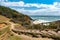 Coastline with walking path at Byron Bay, Australia