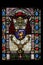 Coat of arms of Cardinal Joseph Mihalovic, stained glass in Zagreb cathedral