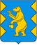 Coat of arms of the city of Mizhhiria. Bashkortostan. Russia