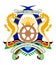 Coat of arms of the city of Mombasa. Kenya