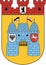 Coat of arms of the county of Charlottenburg. Berlin. Germany