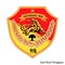 Coat of Arms of East Nusa Tenggara is a Indonesian region. Vector emblem
