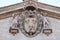 Coat-of-arms of France on the facade of Church of St Louis of the French, Rome