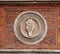 Coat of arms of the House of Visconti on the wall of church Santa Maria delle grazie