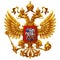 Coat of arms of Russia on a white background