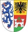 Coat of arms of the Traunstein district. Germany