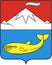 Coat of arms of the Ust-Kamchatka region. Kamchatka Krai . Russia