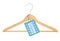 Coat hanger with lifetime warranty tag