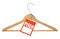 Coat hanger and price tag