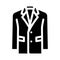 coat outerwear male glyph icon vector illustration