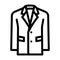 coat outerwear male line icon vector illustration