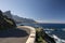 Coatal road near Playa del Roque de las Bodegas and blue Atlantic ocean, Anaga national park near Tanagana village,  North of