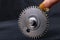 Coating the gears with grease. Accessories and spare parts for industrial machinery