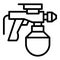 Coating sprayer icon outline vector. Spray gun