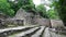 Coba Maya Ruins ancient buildings pyramids in tropical jungle Mexico