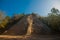 Coba, Mexico, Yucatan: Mayan Nohoch Mul pyramid in Coba. Upstairs are 120 narrow and steep steps.