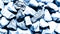 Cobalt Abstract Concrete. Blue Stone Pattern. Rock Background. Gravel Set. Pebble Background. Illustration Cracked. Rubble