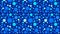 Cobalt Blue Random Circles Dots Background Pattern