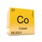 Cobalt chemical element symbol from periodic table