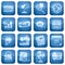 Cobalt Square 2D Icons Set