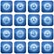 Cobalt Square 2D Icons Set: Abstract