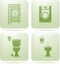 Cobalt Square 2D Icons Set: Bathroom