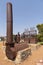 Cobar Miners Heritage Park, a fifteen metre high poppet-head from the New Cobar Mine, a loader from the CSA Mine.