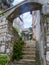 Cobble street leading to Basilica of St. Euphemia in Rovinj Old Town 0931