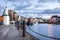 Cobbled Footpath along a Harbour