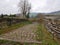 Cobbled old stone canal bridge