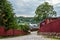 Cobbled streets and colorfully painted old wooden houses in Porvoo in Finland in a summer evening - 13