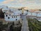 Cobbled streets and stone walls in Ronda