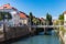 Cobblers Bridge and Ljubljanica River