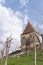 Cobblers` tower in Sighisoara, on a sunny day in spring. Vertical frame