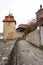 Cobblestone pathway in Rothenburg, Germany