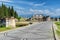 Cobblestone pathway to Domitian gate ruins in the ancient Greco Roman city Hierapolis, Pamukkale, Turkey