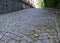 Cobblestone pavement around of St.Nedelya Church in Sofia, Bulgaria