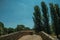 Cobblestone pavement over an old Roman bridge in Portagem