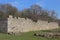 Cobblestone remains of a royal stud, listed as monument, in Wrangelsburg, Mecklenburg-Vorpommern, Germany